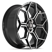 Set(4) 24x10 4PS26 Gloss Black Brushed with Tinted Clear - 6x135 &amp; 6x139.7 +24ET