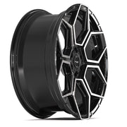 Set(4) 24x10 4PS26 Gloss Black Brushed with Tinted Clear - 6x135 &amp; 6x139.7 +24ET
