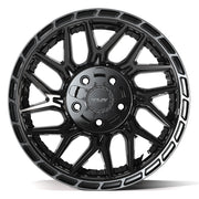 4PS28 Gloss Black Brushed with Tinted Clear
