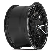 4PS28 Gloss Black Brushed with Tinted Clear