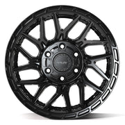 4PS28 Gloss Black Brushed with Tinted Clear