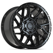 4PS28 Gloss Black Brushed with Tinted Clear