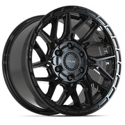 Set(4) 17x9 4PS28 Gloss Black Brushed with Tinted Clear - 6x135 &amp; 6x139.7 +18ET with 33x12.50r17 TBB TS-57 RT Tires