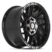 4PS28 Gloss Black Brushed with Tinted Clear