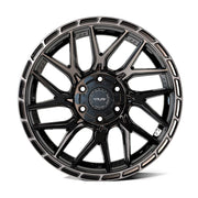 4PLAY 4PS28 18x9 6x135 + 6x139.7 18et Gloss Black Brushed with Tinted Clear Wheel SET