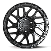 Set(4) 18x9 4PS28 Gloss Black Brushed with Tinted Clear - 6x135 &amp; 6x139.7 +18ET with 275/65r18 Ironman All Country AT-X Tires &amp; TPMS