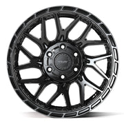 4PS28 Gloss Black Brushed with Tinted Clear