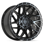 18x9 4PS28 Gloss Black Brushed with Tinted Clear - 6x135 + 6x139.7 +18ET