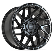 4PS28 Gloss Black Brushed with Tinted Clear
