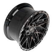4PLAY 4PS28 18x9 6x135 + 6x139.7 18et Gloss Black Brushed with Tinted Clear Wheel SET