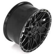 4PS28 Gloss Black Brushed with Tinted Clear