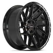 4PS28 Gloss Black Brushed with Tinted Clear