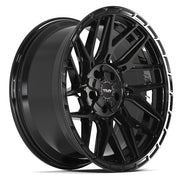 4PLAY 4PS28 20x9 5x127 + 5x139.7 -6et Gloss Black Brushed with Tinted Clear Wheel SET