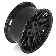 4PLAY 4PS28 20x9 5x127 + 5x139.7 -6et Gloss Black Brushed with Tinted Clear Wheel SET