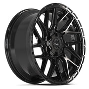 4PS28 Gloss Black Brushed with Tinted Clear