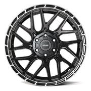 4PS28 Gloss Black Brushed with Tinted Clear