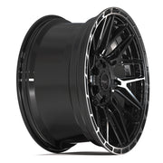 4PS28 Gloss Black Brushed with Tinted Clear