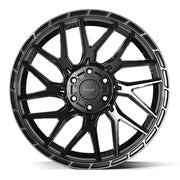 Set(4) 22x10 4PS28 Gloss Black Brushed with Tinted Clear - 6x135 &amp; 6x139.7 +0ET with 285/45r22 TBB TS-37 AT Tires &amp; TPMS
