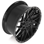Set(4) 22x10 4PS28 Gloss Black Brushed with Tinted Clear - 6x135 &amp; 6x139.7 +0ET