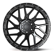 Set(4) 22x10 4PS28 Gloss Black Brushed with Tinted Clear - 6x135 &amp; 6x139.7 +24ET with 33x12.50r22 TBB TS-57 RT Tires &amp; TPMS