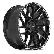 4PS28 Gloss Black Brushed with Tinted Clear