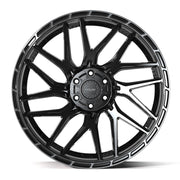 Set(4) 24x10 4PS28 Gloss Black Brushed with Tinted Clear - 6x135 &amp; 6x139.7 +24ET with 295/35r24 Sailun Atrezzo SVR LX+ Tires &amp; TPMS