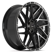 4PS28 Gloss Black Brushed with Tinted Clear