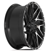 4PS28 Gloss Black Brushed with Tinted Clear