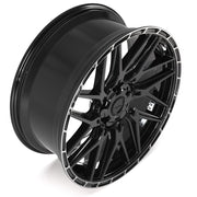 24x10 4PS28 Gloss Black Brushed with Tinted Clear - 6x135 + 6x139.7 +24ET