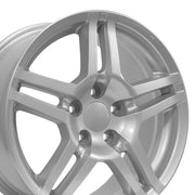 OE Wheels AC04 17x8 5x114.3 45et Gloss Silver Wheel SET