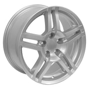 OE Wheels AC04 17x8 5x114.3 45et Gloss Silver Wheel SET