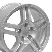 OE Wheels AC04 17x8 5x114.3 45et Gloss Silver Wheel SET