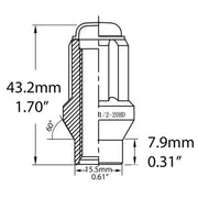 20 Black 14x1.5mm E/T Spline Lug for Tundra/Sequoia/LX570 KIT