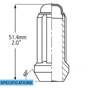 Chrome - Truck Spline Lug Kit - Set of 24 - 14x1.5mm