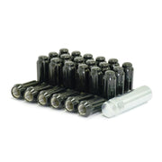 Black - Truck Spline Lug Kit - Set of 24 - 14x1.5mm