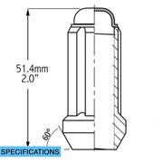 Black - Truck Spline Lug Kit - Set of 32 - 14x1.50mm
