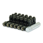 Black - Extended Thread Spline Lug Kit - Set of 24 - 12x1.5mm (4Runner/Tacoma/GX460)
