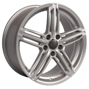 OE Wheels AU12 18x8 5x112 Gloss Silver Wheels 245-40-18 Ironman iMove GEN 2 Tires SET
