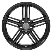 OE Wheels AU12 18x8 5x112 Gloss Black Wheels 245-40-18 Ironman iMove GEN 3 Tires SET