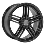 OE Wheels AU12 18x8 5x112 Gloss Black Wheels 245-40-18 Ironman iMove GEN 3 Tires SET