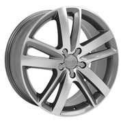 OE Wheels AU20 20x9 5x130 60et Gloss Gunmetal Machined Wheel SET