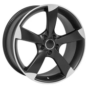 OE Wheels AU29 19x8.5 5x112 35et Satin Black Machined Wheel SET