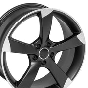 19x8.5 AU29 Satin Black Machined - 5x112 +35ET