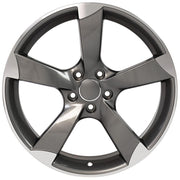 OE Wheels AU29 19x8.5 5x112 35et Gloss Gunmetal Machined Wheel SET