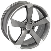 19x8.5 AU29 Gloss Gunmetal Machined - 5x112 +35ET