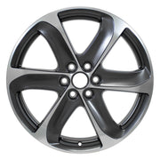Set(4) 20x8 BK05 Gloss Gunmetal with Polished Face - 6x120 +50ET