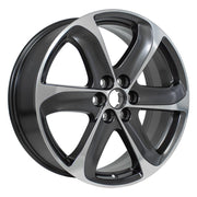 Set(4) 20x8 BK05 Gloss Gunmetal with Polished Face - 6x120 +50ET