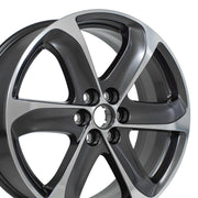20x8 BK05 Gloss Gunmetal with Polished Face - 6x120 +50ET