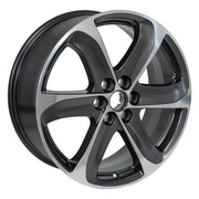 Set(4) 20x8 BK05 Gloss Gunmetal with Polished Face - 6x120 +50ET
