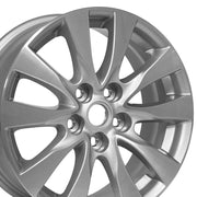 17x7 BK06 Gloss Silver Machined - 5x120 +42ET